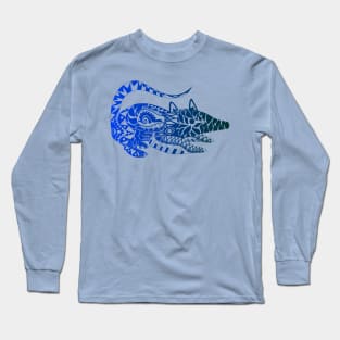 blue little possum racoon ecopop Long Sleeve T-Shirt